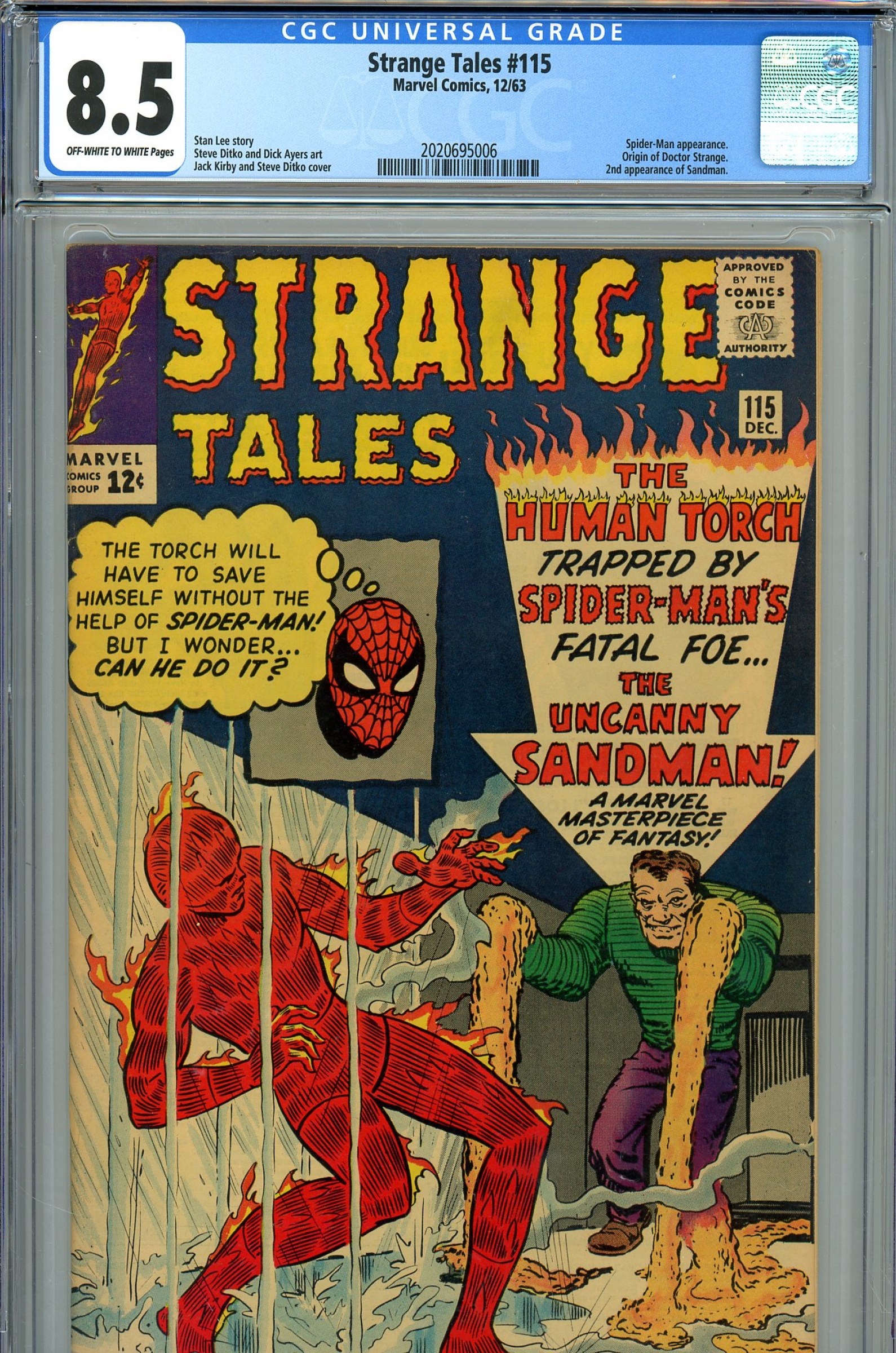 Strange Tales #115 CGC 8.5 ow/w