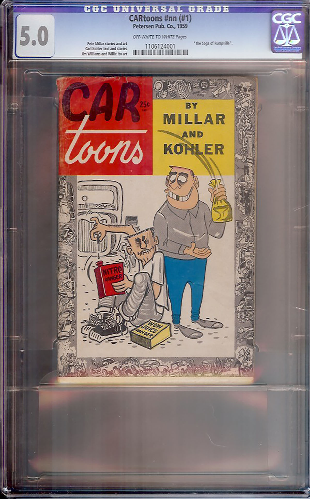 CARtoons #1 CGC 5.0 ow/w