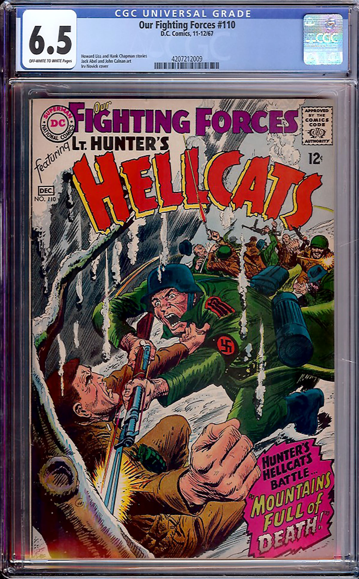 Our Fighting Forces #110 CGC 6.5 ow/w