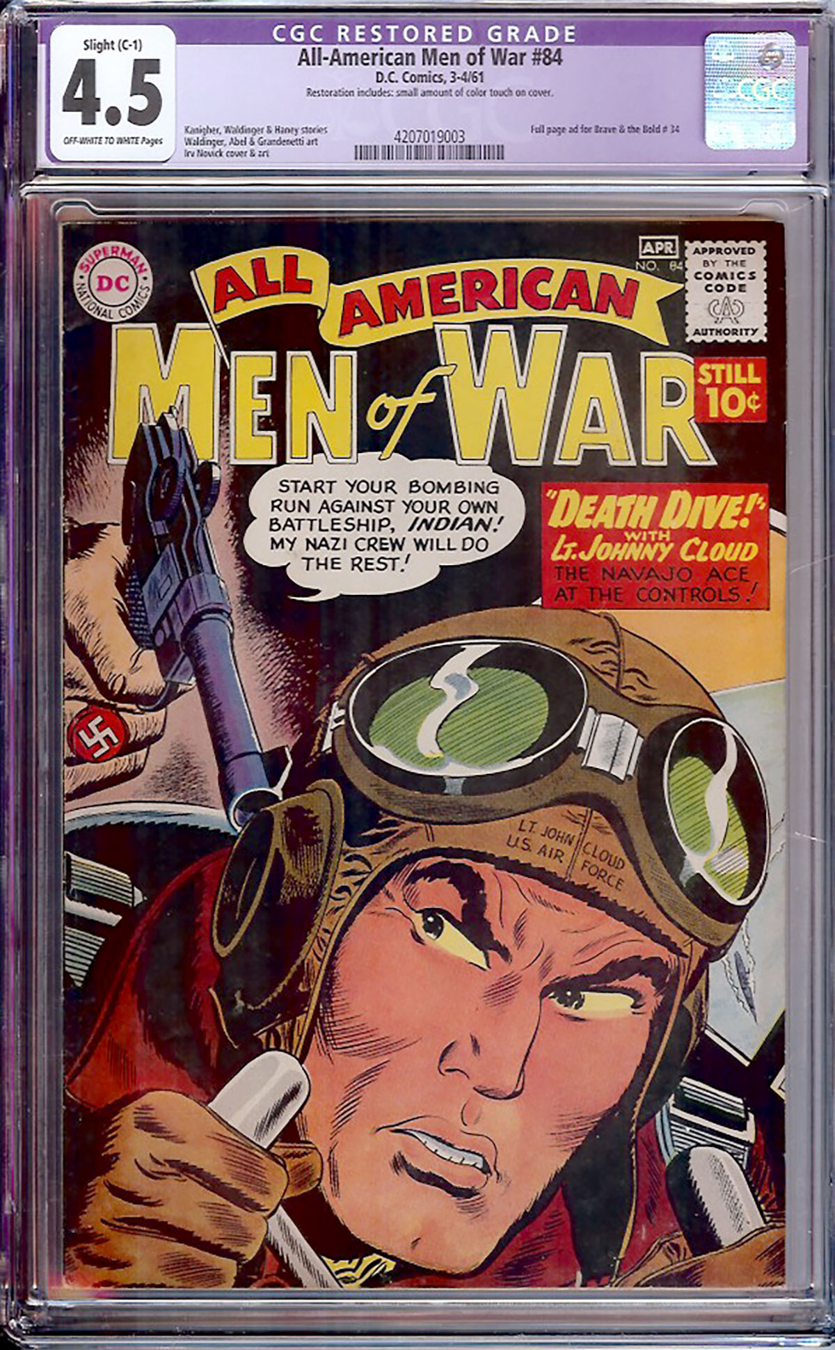 All-American Men of War #84 CGC 4.5 ow/w
