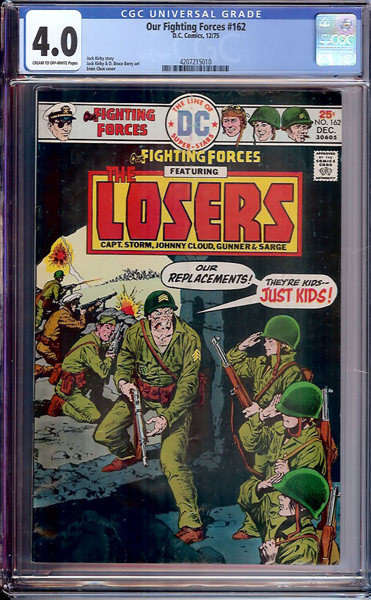 Our Fighting Forces #162 CGC 4.0 cr/ow