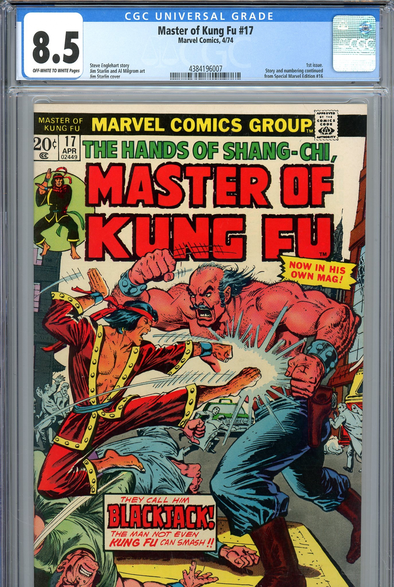 Master of Kung Fu #17 CGC 8.5 ow/w