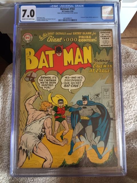 Batman #102 CGC 7.0 cr/ow