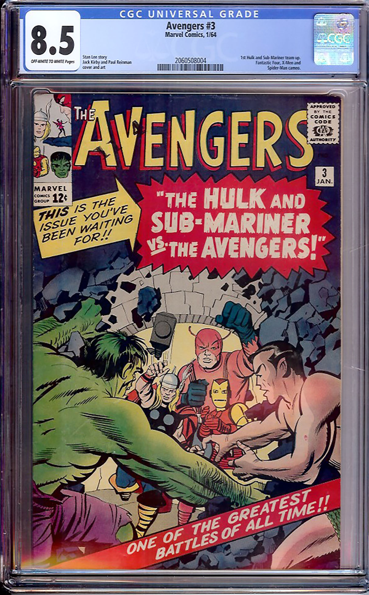 Avengers #3 CGC 8.5 ow/w