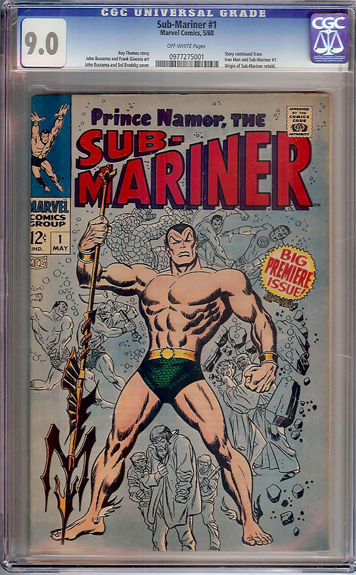 Sub-Mariner #1 CGC 9.0 ow