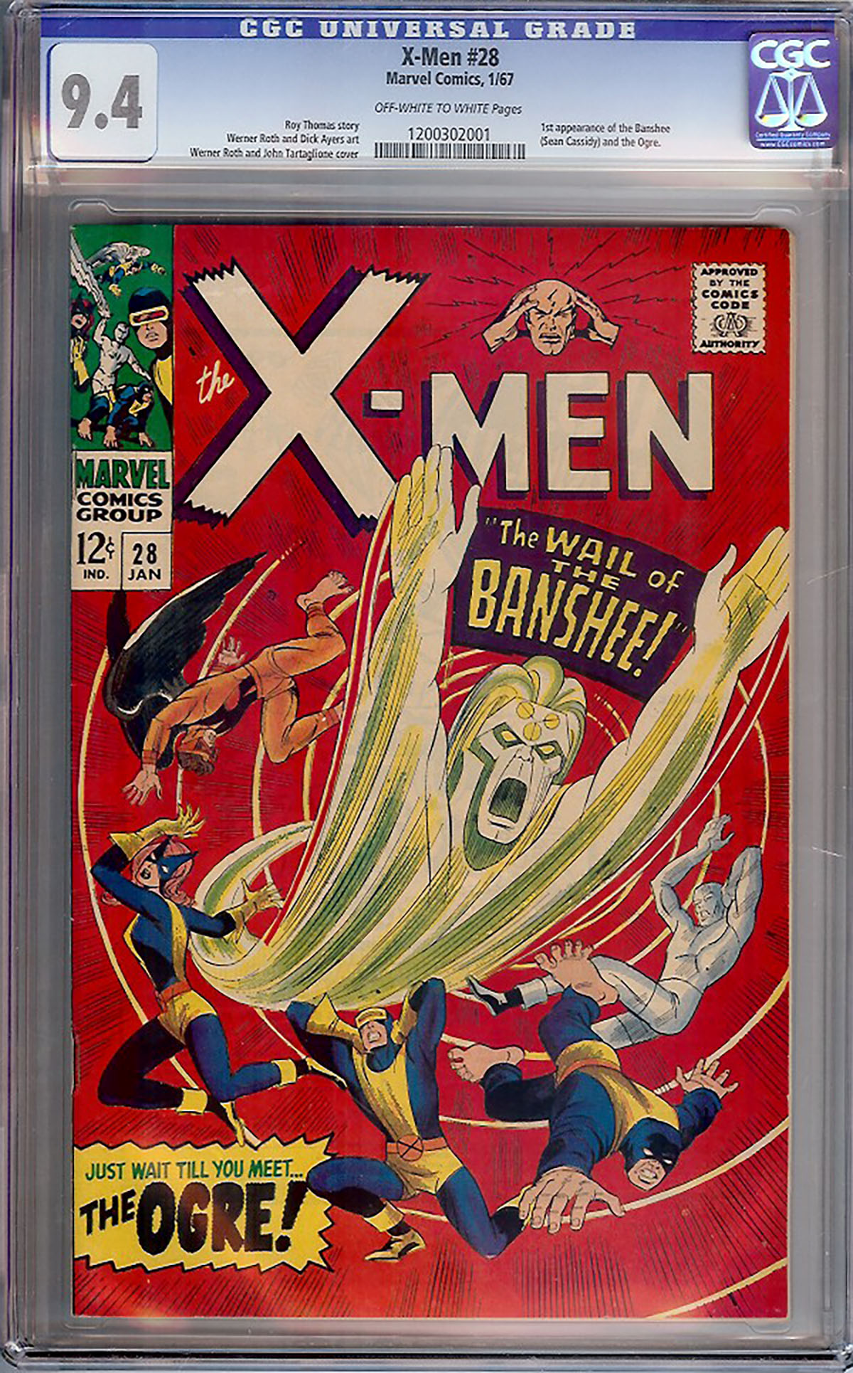 X-Men #28 CGC 9.4 ow/w