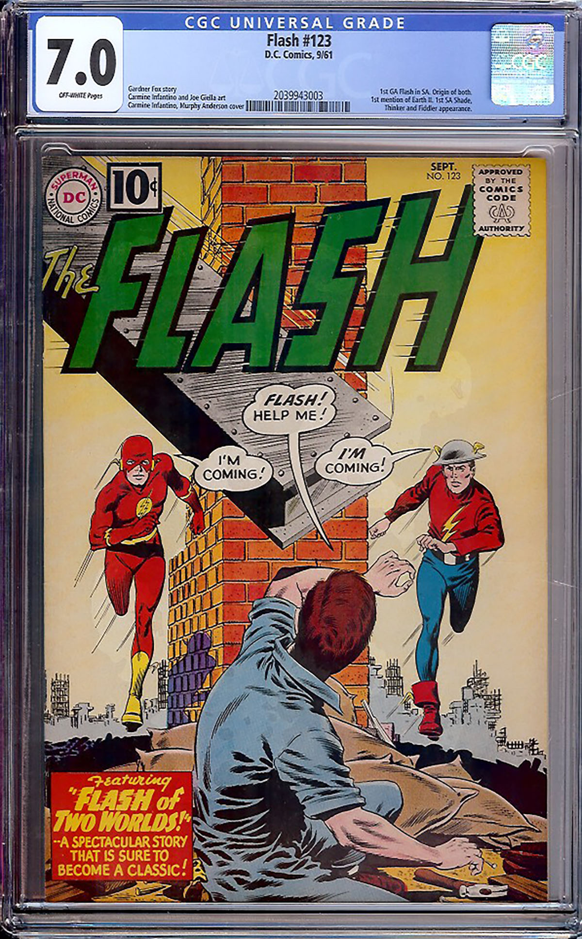 Flash #123 CGC 7.0 ow