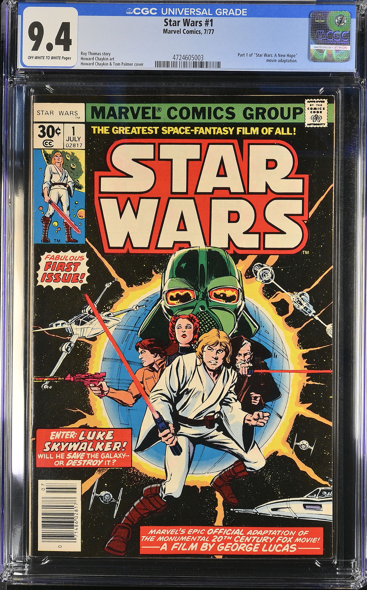 Star Wars #1 CGC 9.4 ow/w