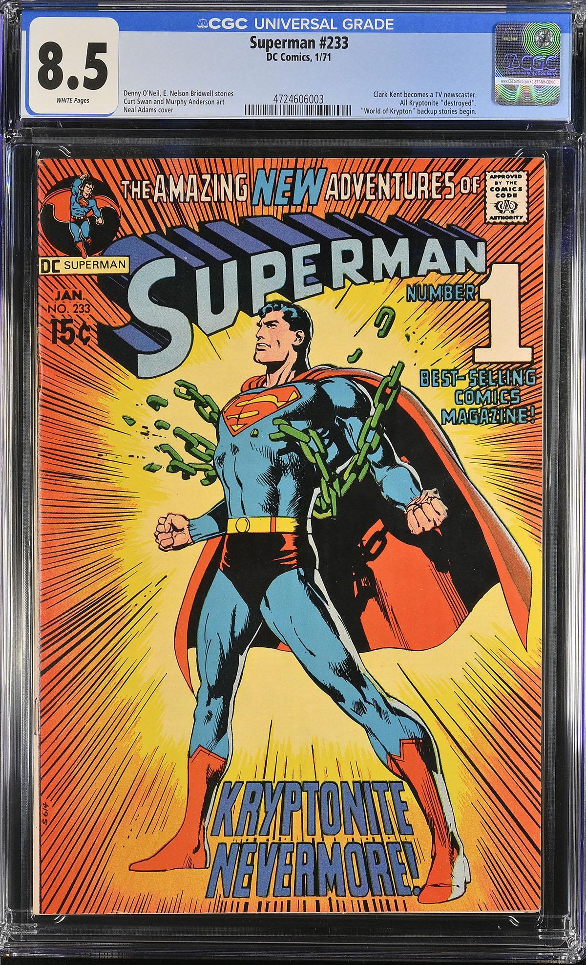Superman #233 CGC 8.5 w