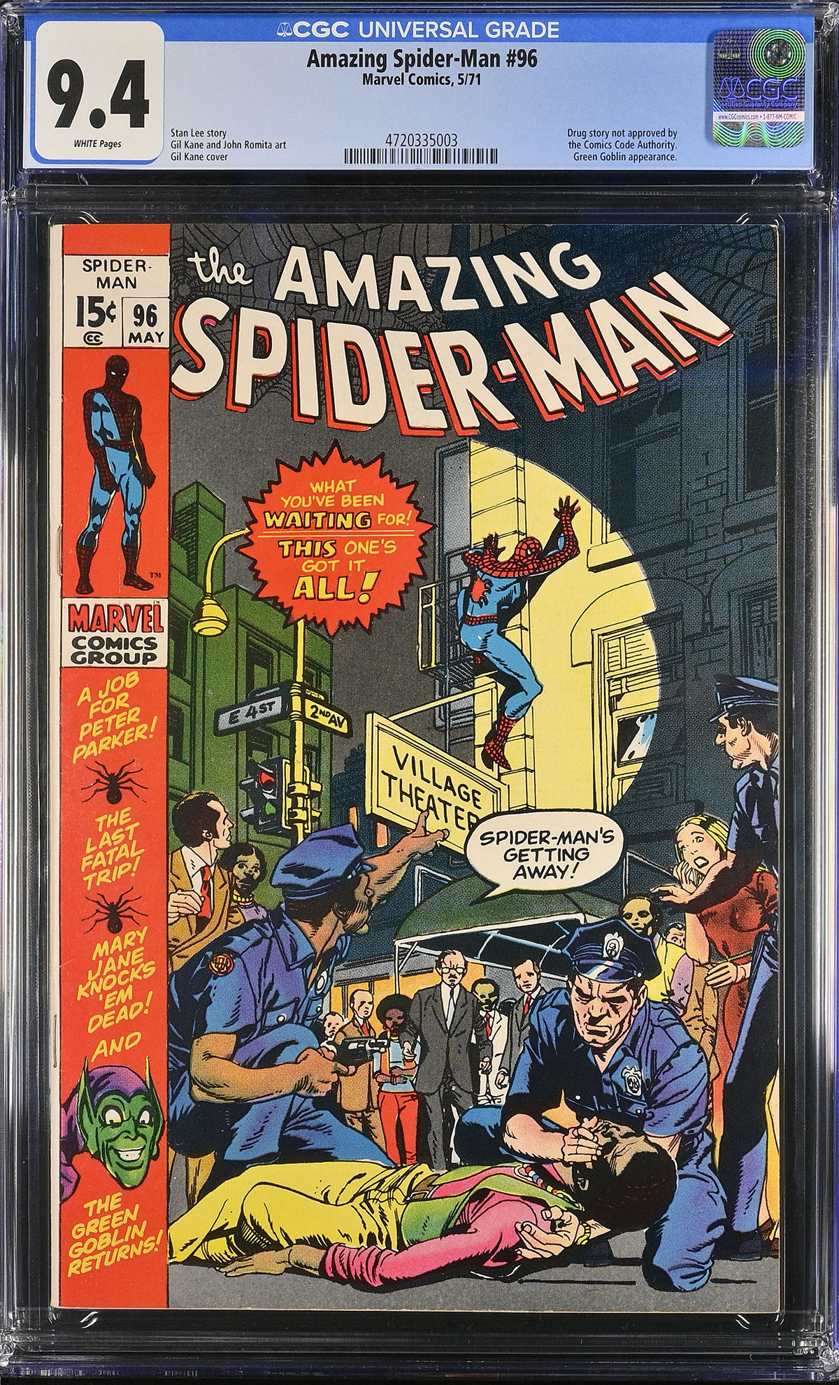 Amazing Spider-Man #96 CGC 9.4 w