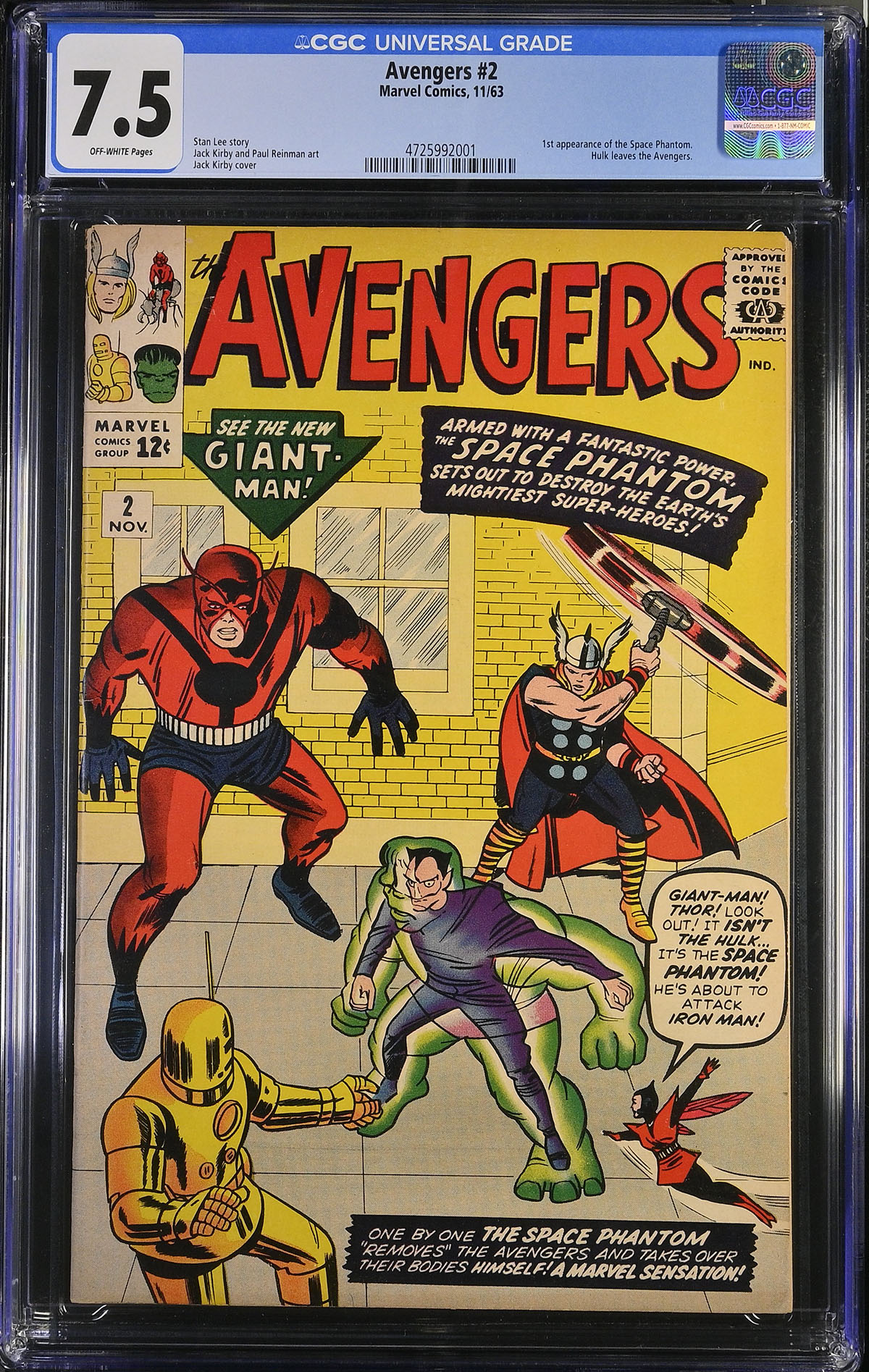 Avengers #2 CGC 7.5 ow