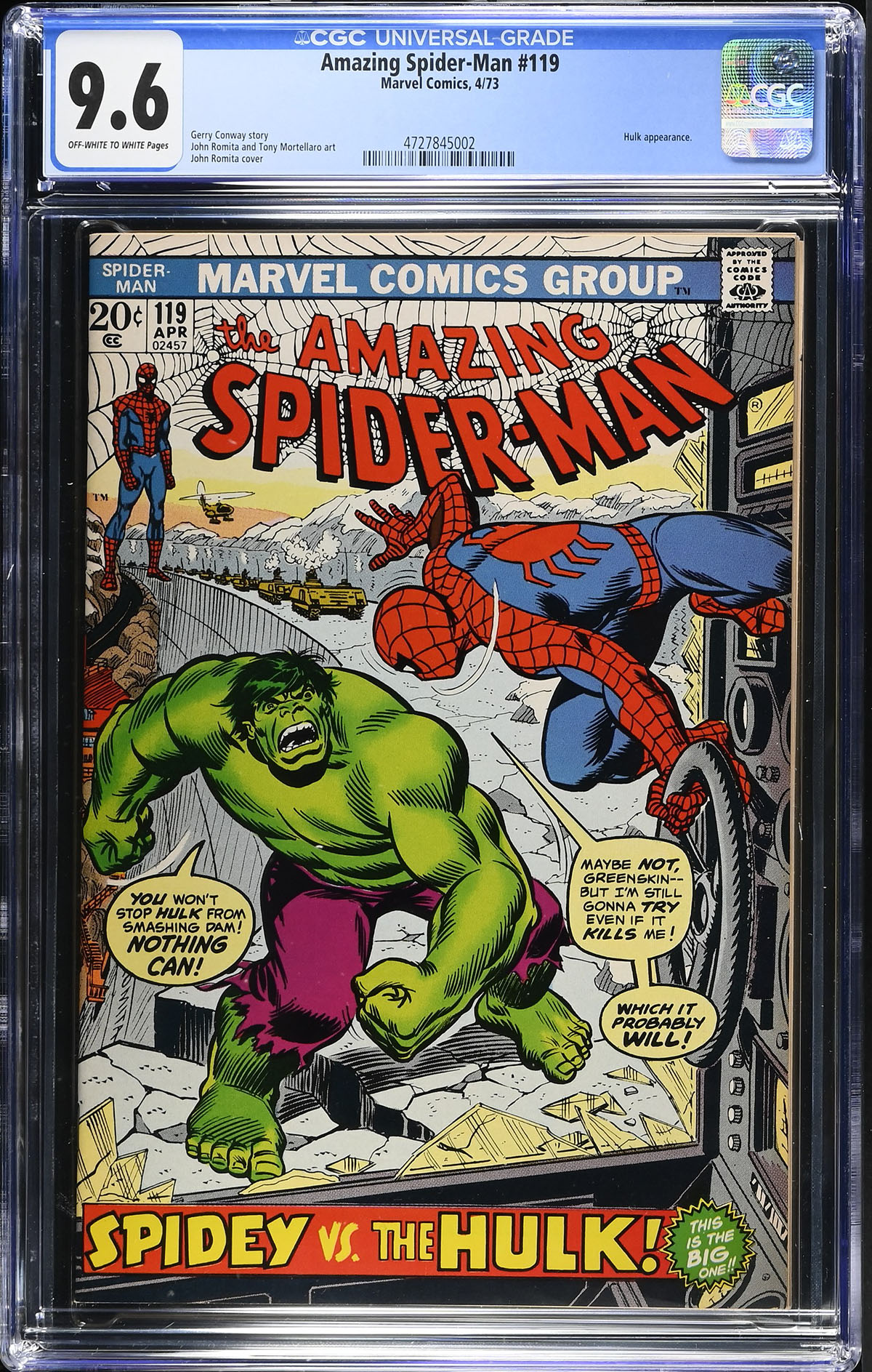 Amazing Spider-Man #119 CGC 9.6 ow/w