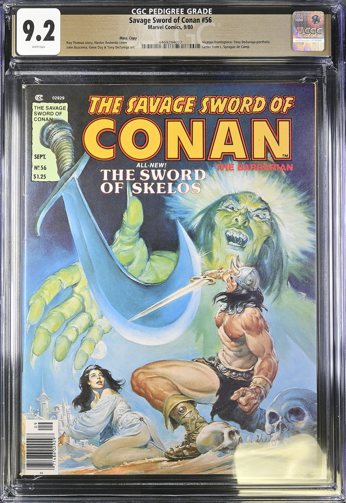 Savage Sword of Conan #56 CGC 9.2 w Mass. Copy