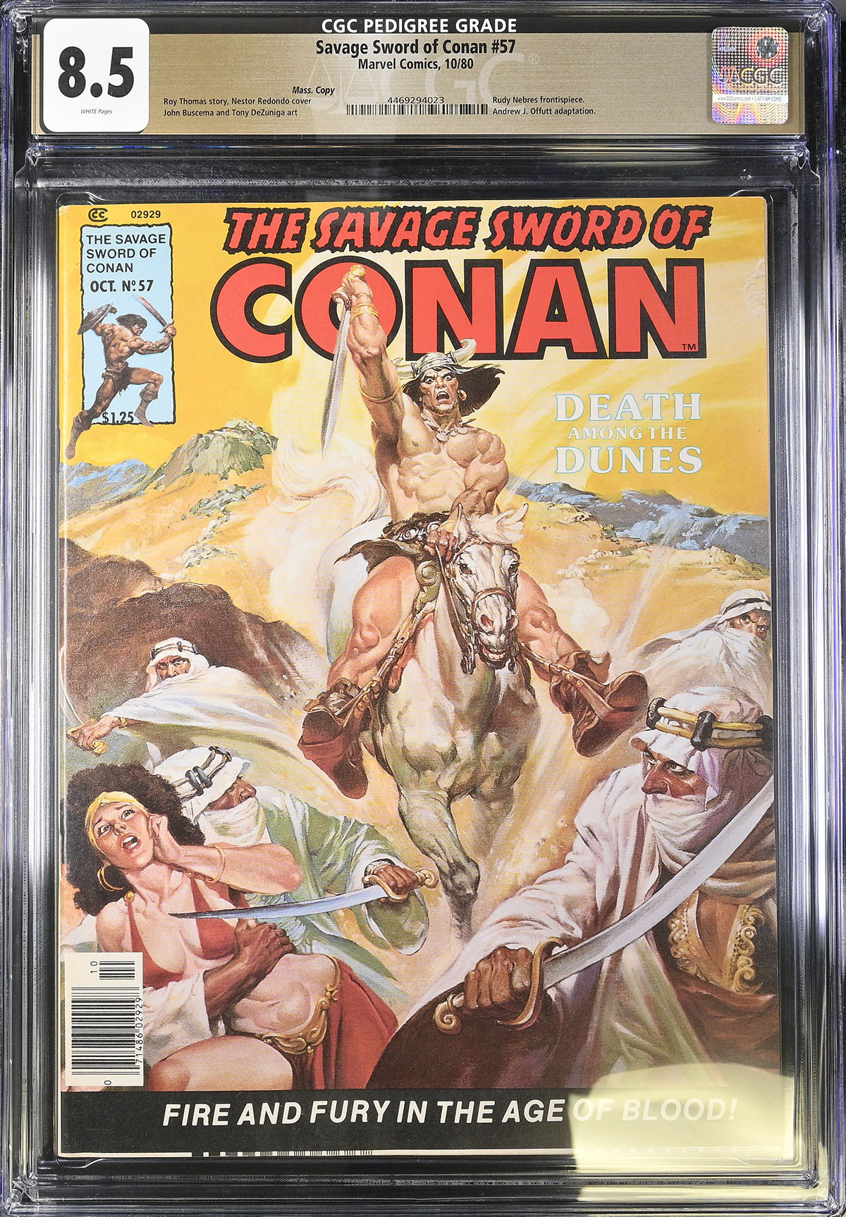 Savage Sword of Conan #57 CGC 8.5 w Mass. Copy