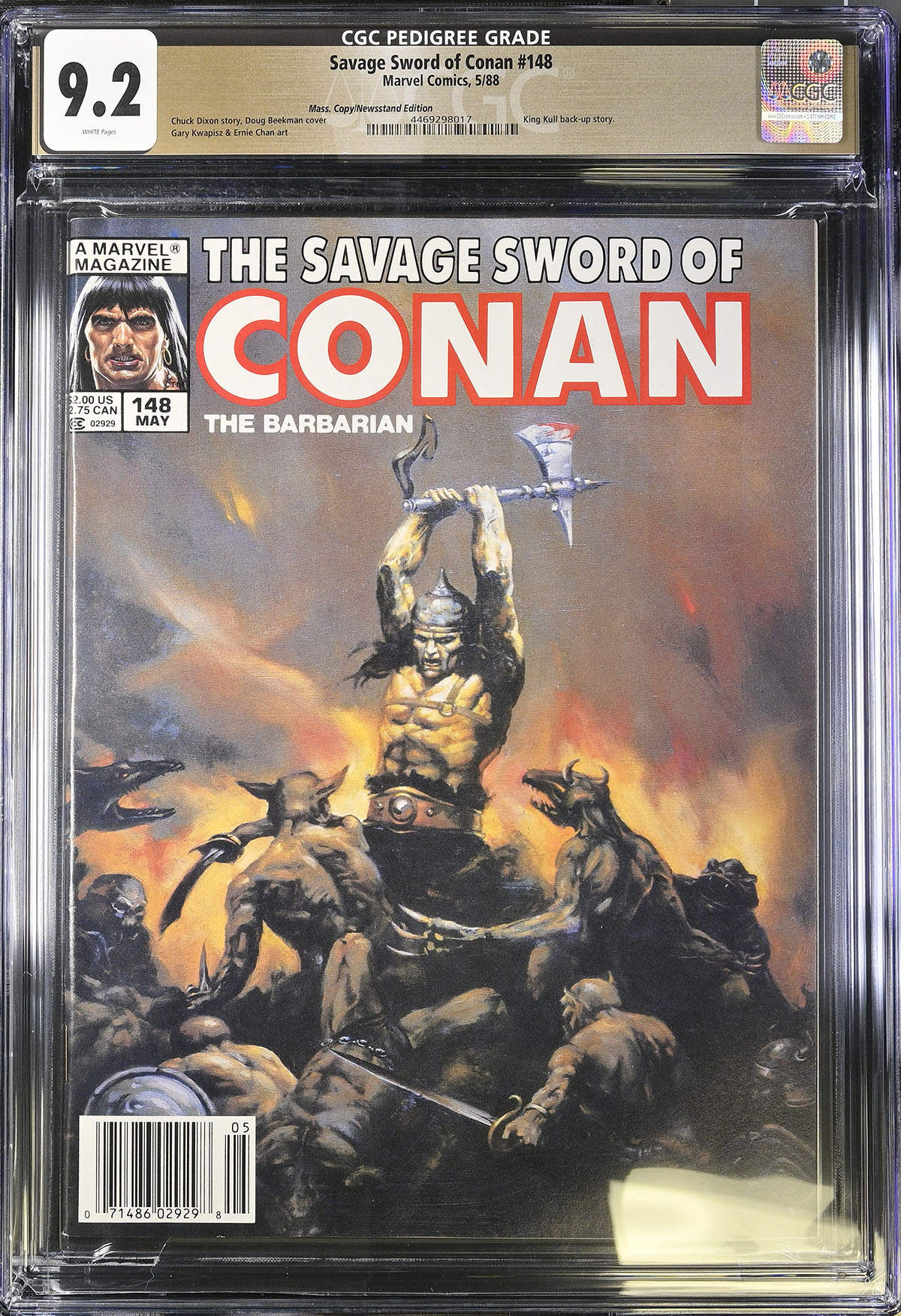 Savage Sword of Conan #148 CGC 9.2 w Mass. Copy