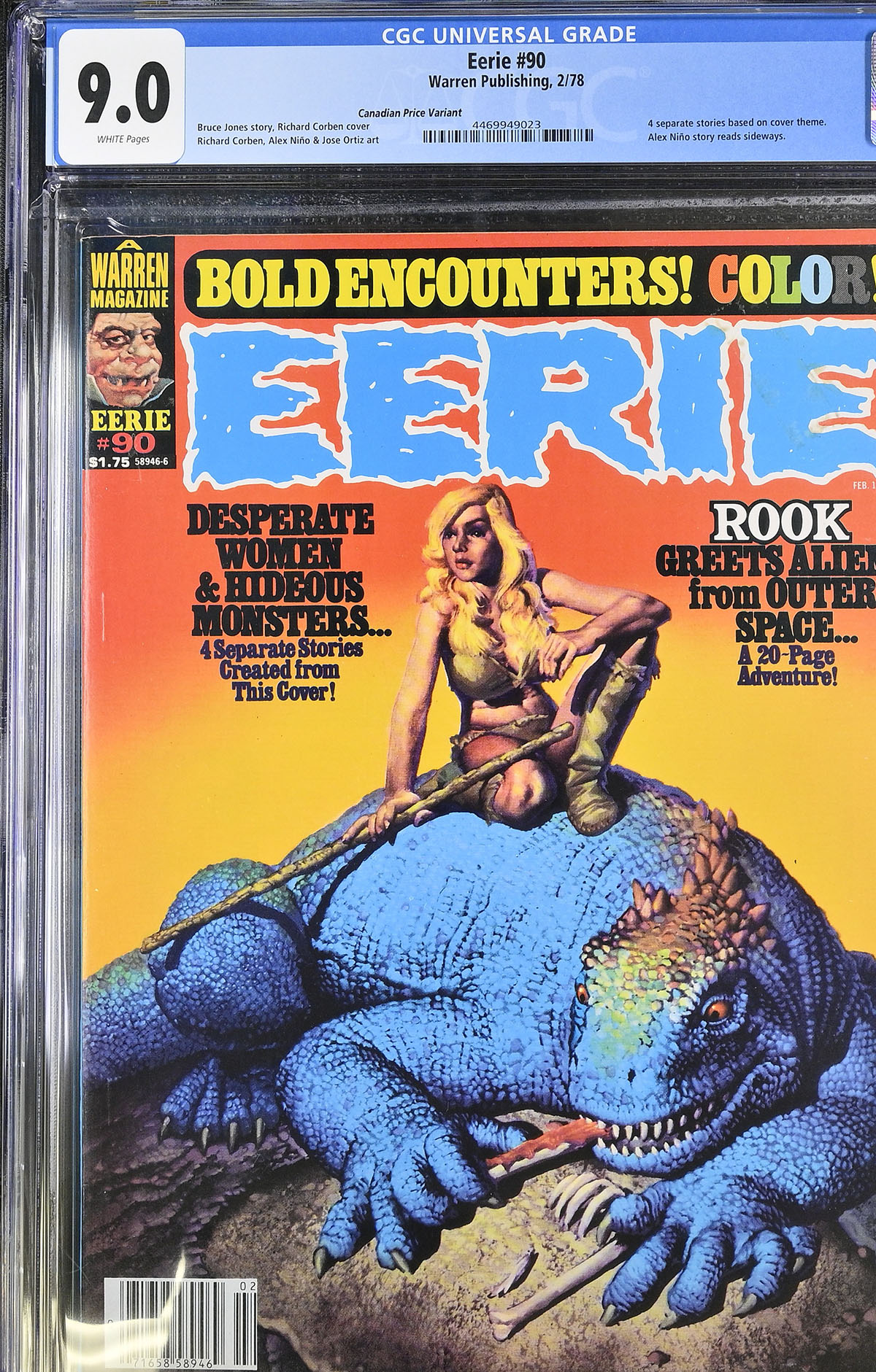Eerie #90 CGC 9.0 w Canadian Price Variant