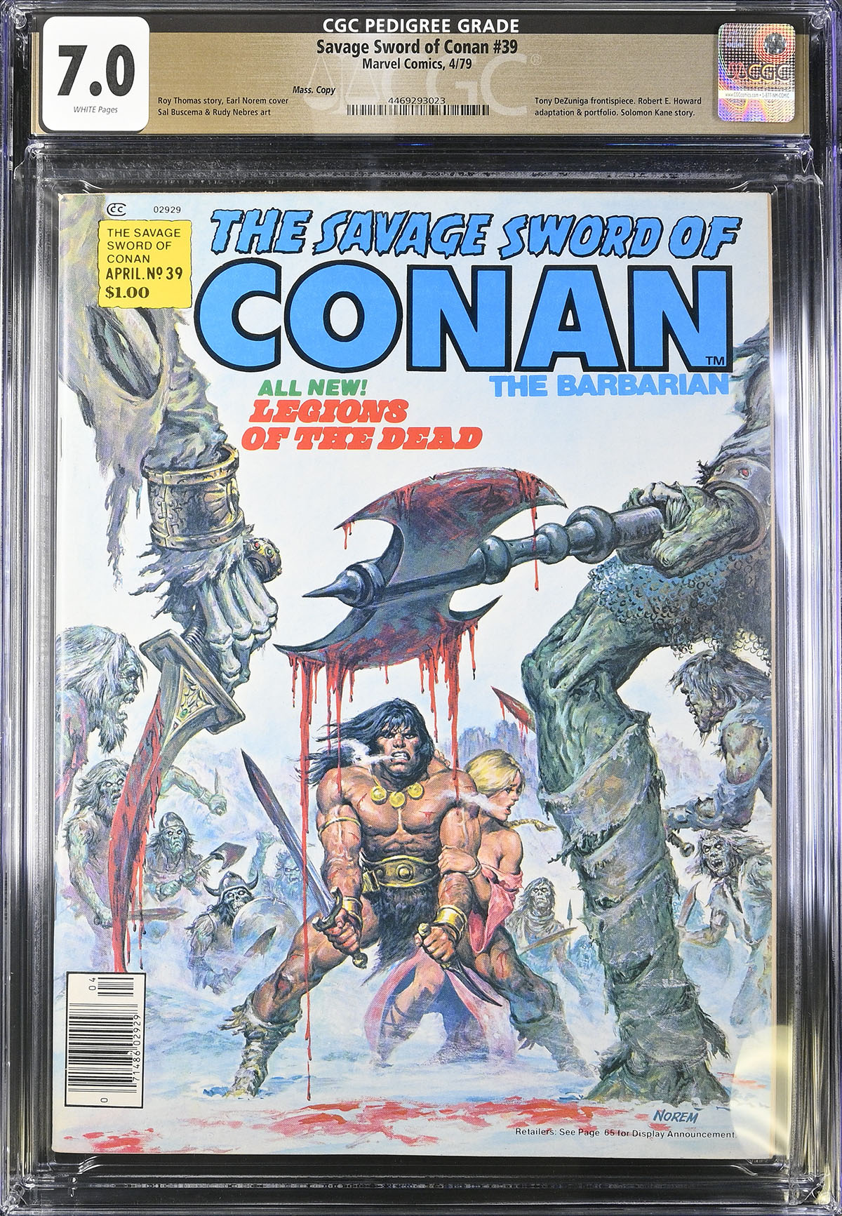 Savage Sword of Conan #39 CGC 7.0 w Mass. Copy