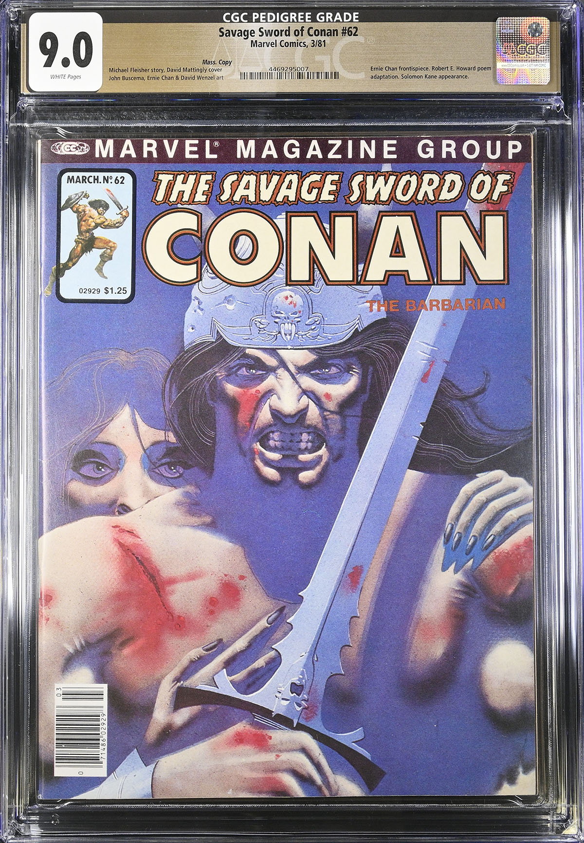 Savage Sword of Conan #62 CGC 9.0 w Mass. Copy