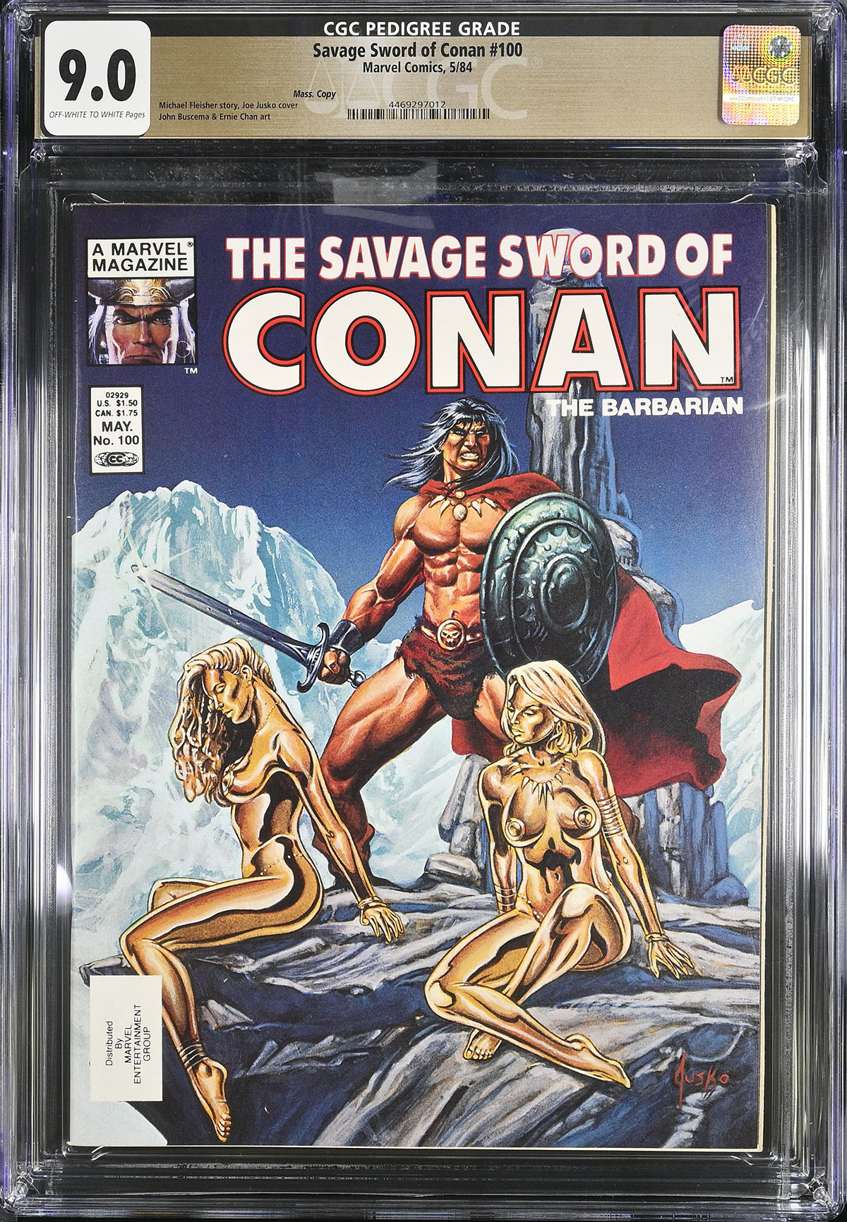 Savage Sword of Conan #100 CGC 9.0 ow/w Mass. Copy