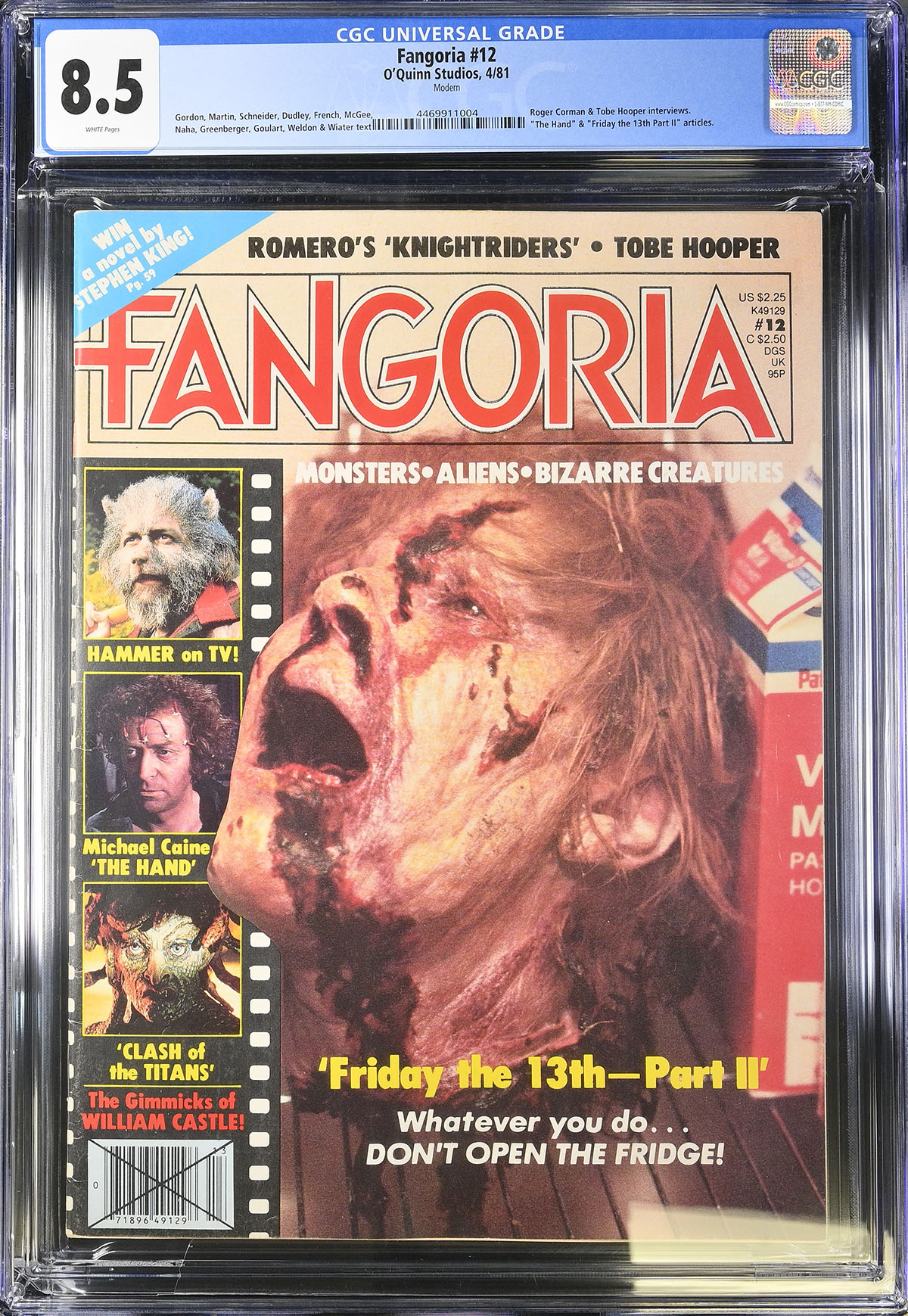 Fangoria #12 CGC 8.5 w