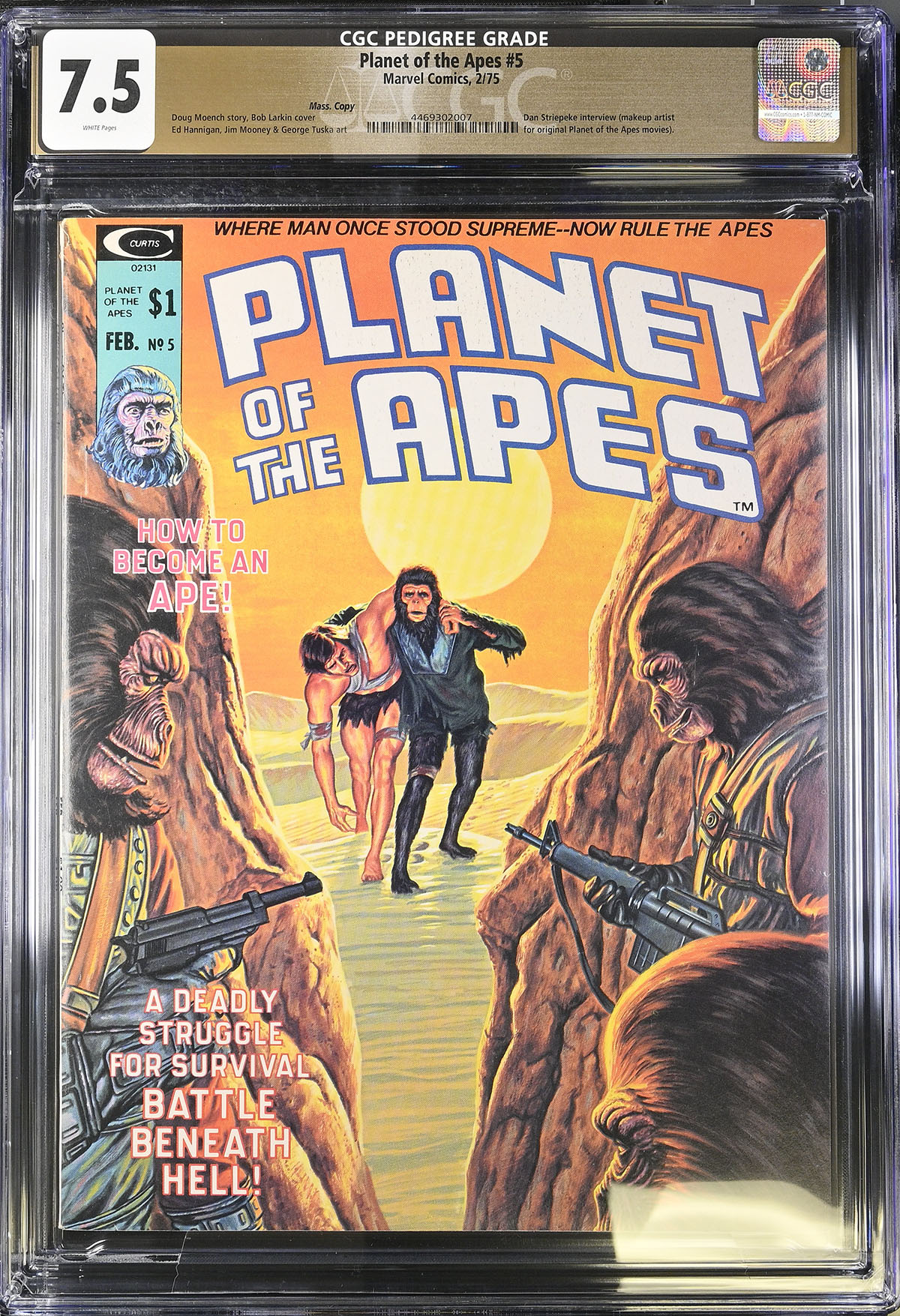 Planet of the Apes #5 CGC 7.5 w Mass. Copy