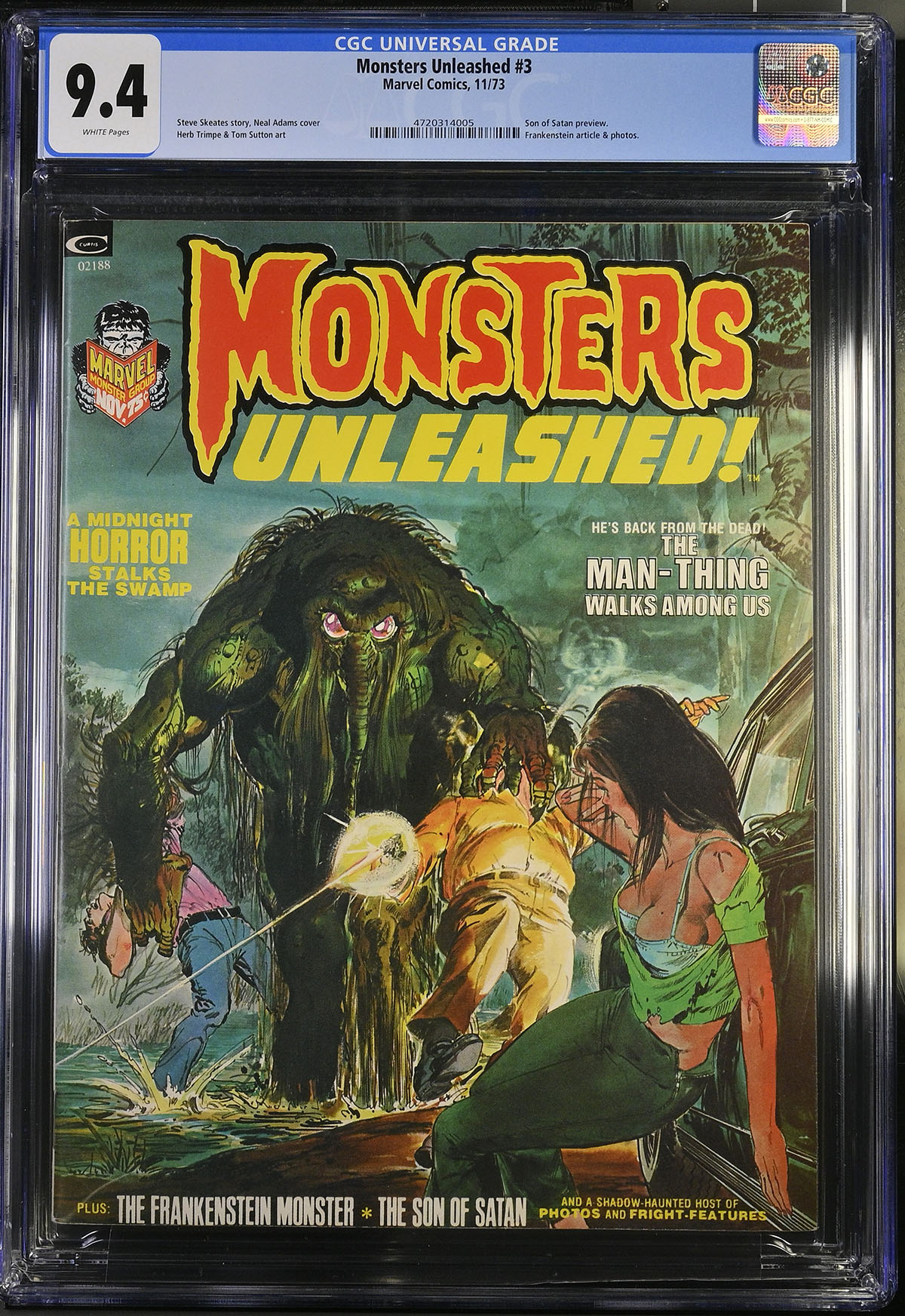 Monsters Unleashed #3 CGC 9.4 w Fantast