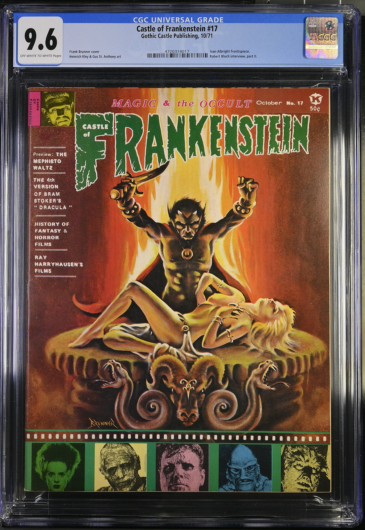 Castle of Frankenstein #17 CGC 9.6 ow/w