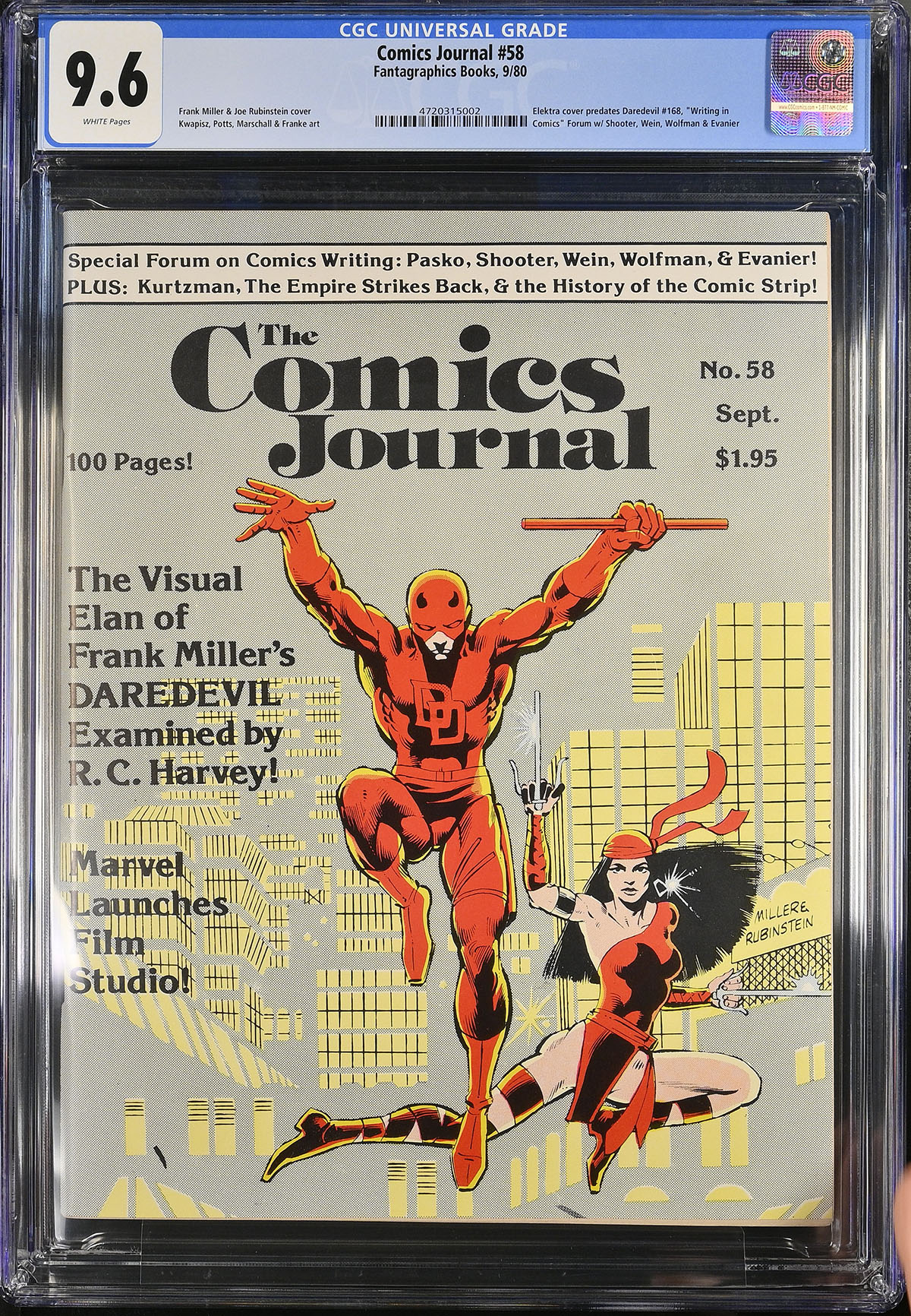Comics Journal #58 CGC 9.6 w