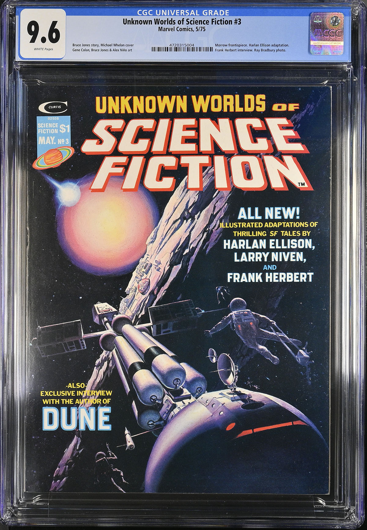 Unknown Worlds of Science Fiction #3 CGC 9.6 w