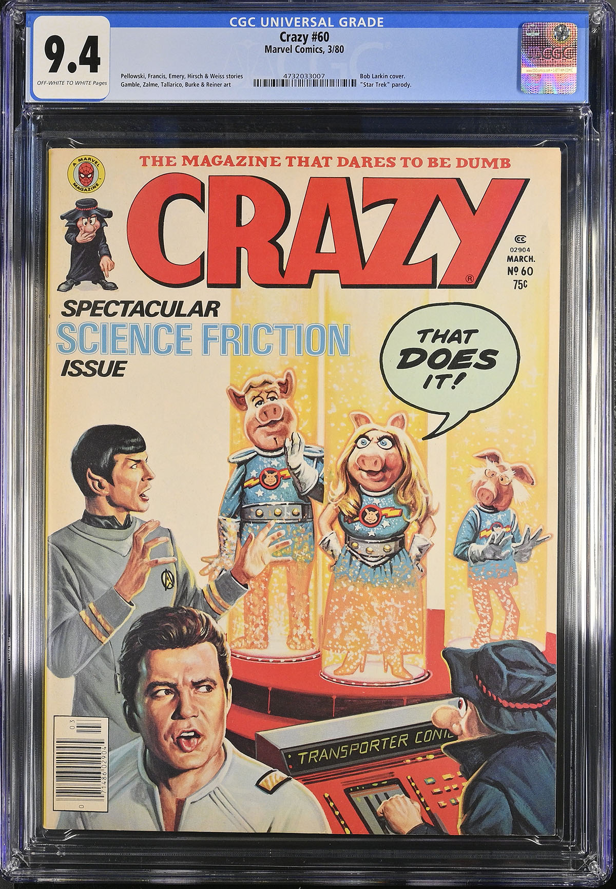 Crazy #60 CGC 9.4 ow/w