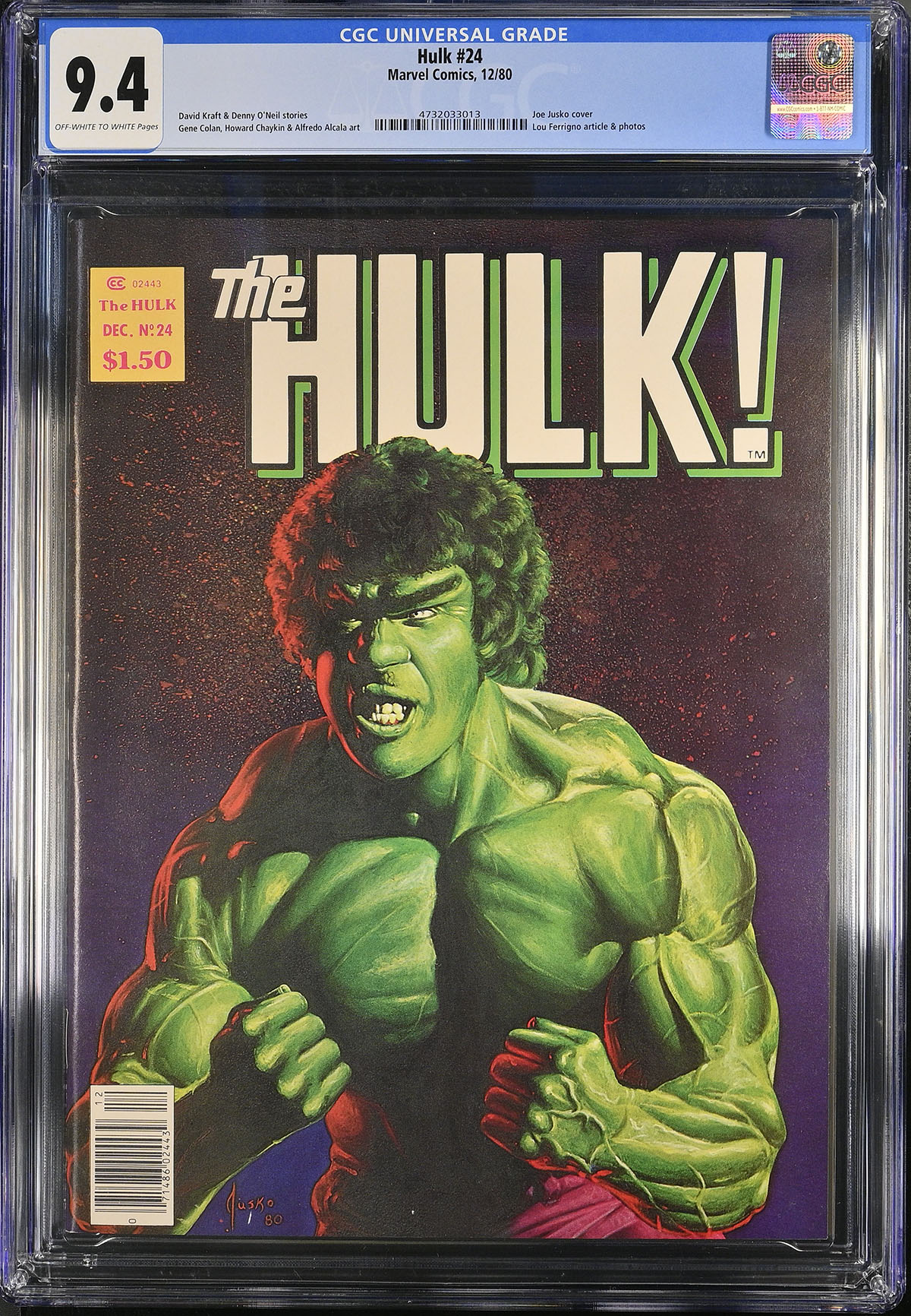 Hulk #24 CGC 9.4 ow/w