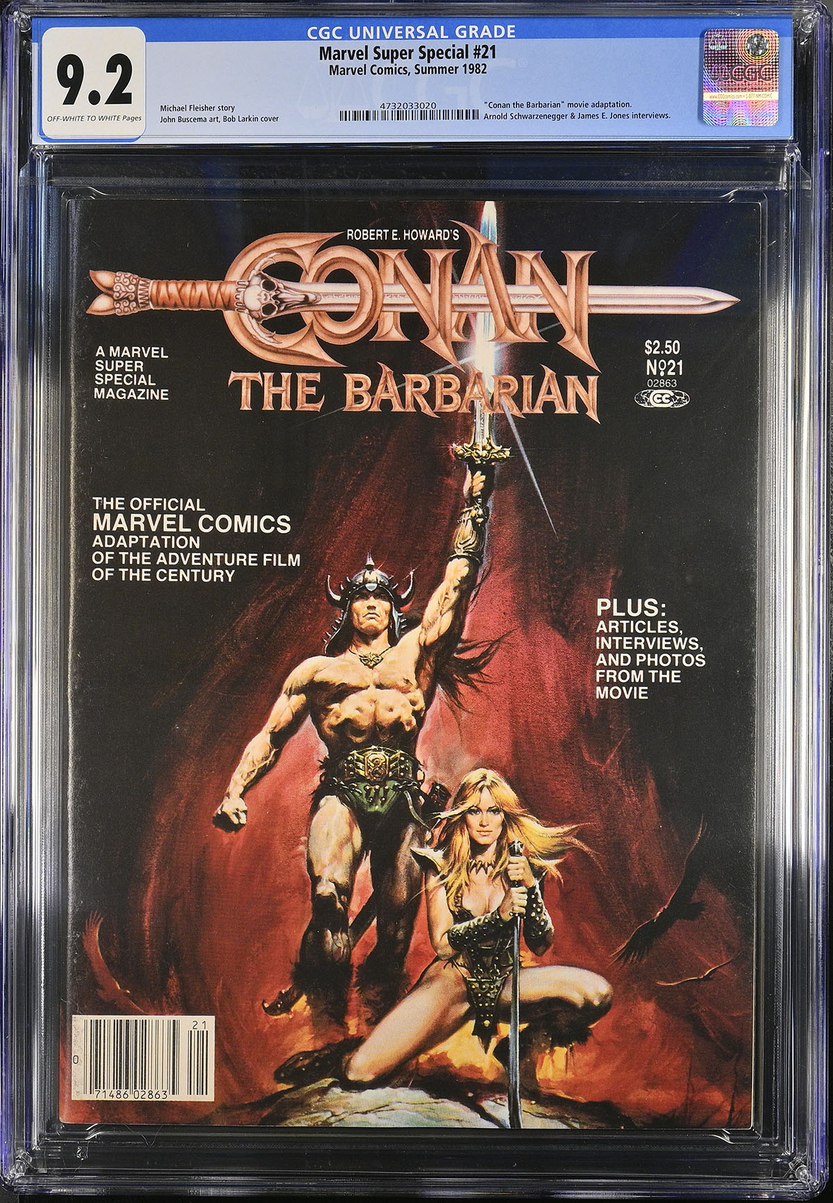 Marvel Super Special #21 CGC 9.2 ow/w