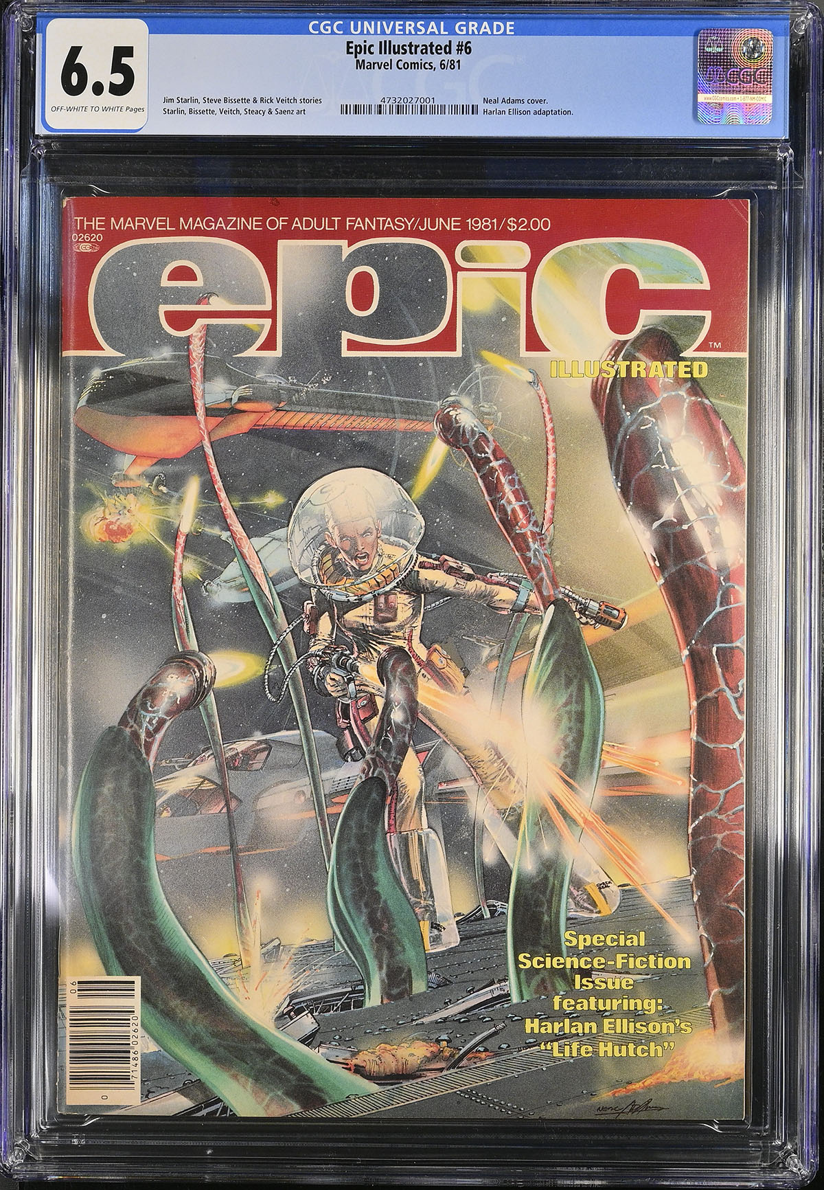 Epic Illustrated #6 CGC 6.5 ow/w