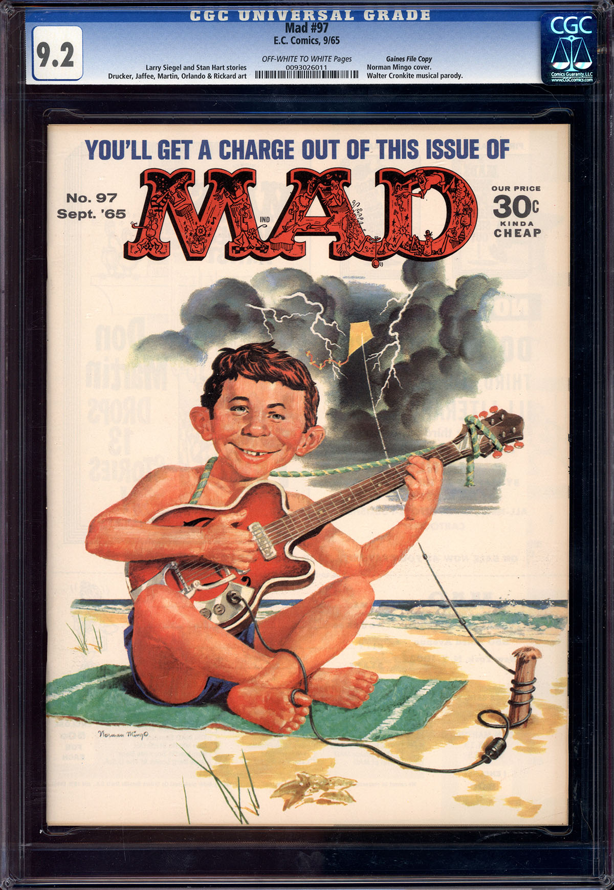 Mad #97 CGC 9.2 ow/w Gaines File Copy