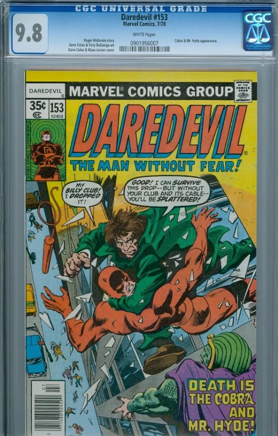 Daredevil #153 CGC 9.8 w