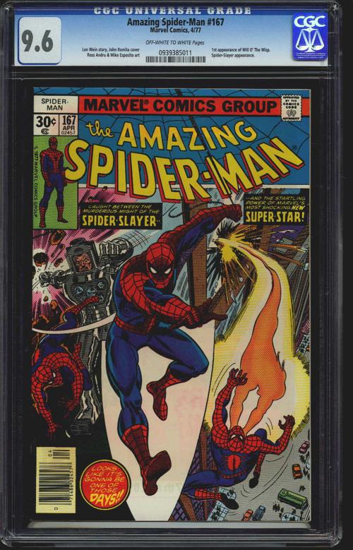 Amazing Spider-Man #167 CGC 9.6 ow/w