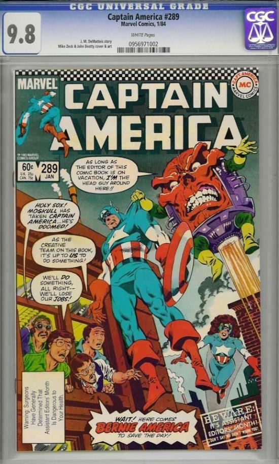 Captain America #289 CGC 9.8 w