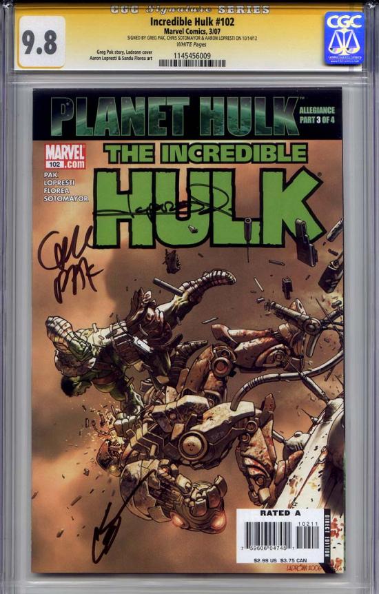 Incredible Hulk #102 CGC 9.8 w CGC Signature SERIES