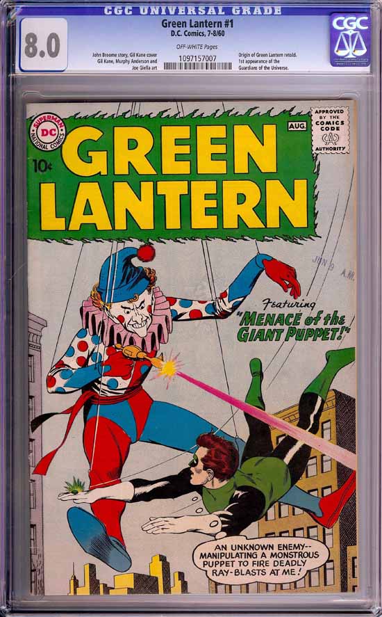 Green Lantern #1 CGC 8.0 ow