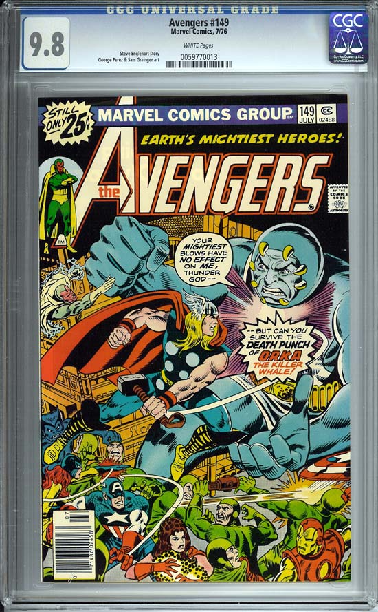 Avengers #149 CGC 9.8 w