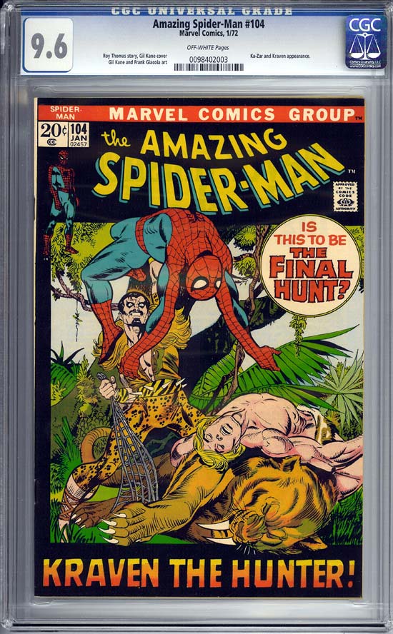 Amazing Spider-Man #104 CGC 9.6 ow