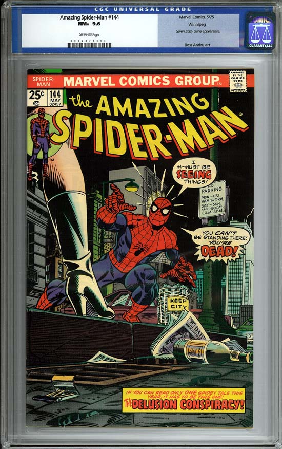 Amazing Spider-Man #144 CGC 9.6 ow Winnipeg