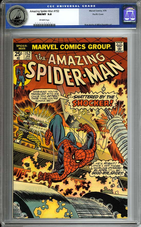 Amazing Spider-Man #152 CGC 9.8 ow Pacific Coast