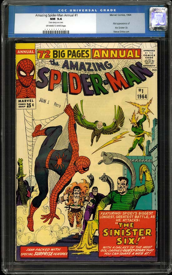Amazing Spider-Man Annual #1 CGC 9.4 ow/w