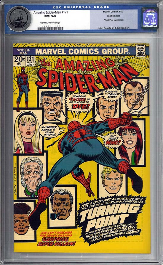 Amazing Spider-Man #121 CGC 9.4 cr/ow Pacific Coast