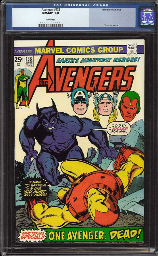 Avengers #136 CGC 9.8 w