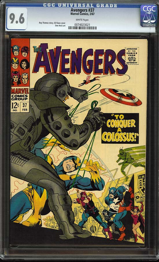 Avengers #37 CGC 9.6 w