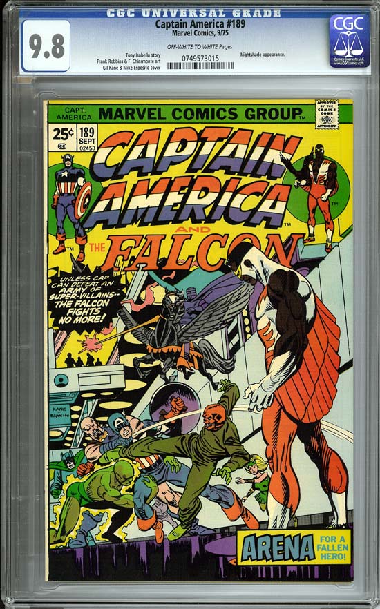 Captain America #189 CGC 9.8 ow/w