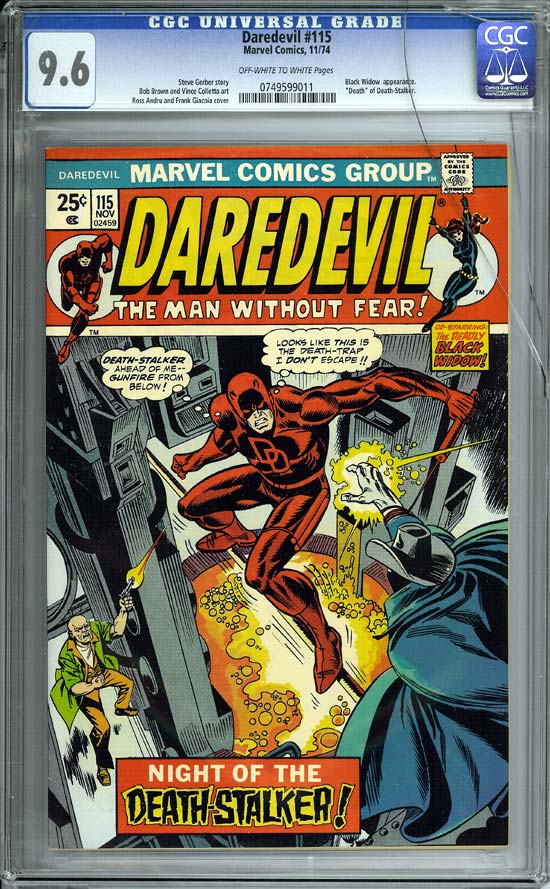 Daredevil #115 CGC 9.6 ow/w