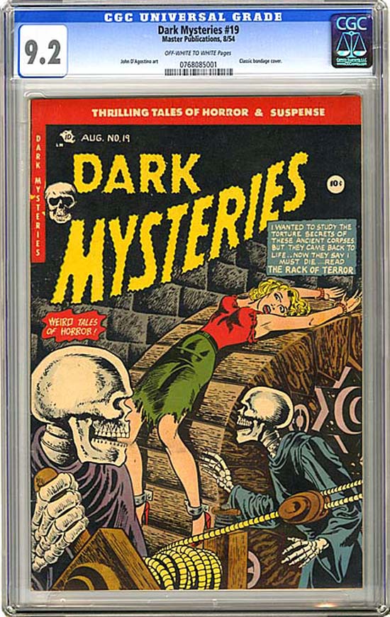 Dark Mysteries #19 CGC 9.2 ow/w